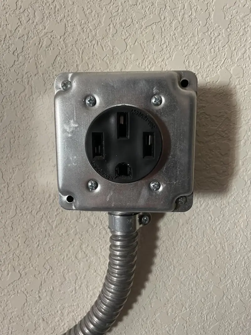 NEMA 14-50 outlet installed for Smart Home Electrical in Gunbarrel