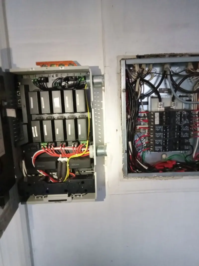 Electrical panel upgrade completed for Security Camera Wiring in Gunbarrel